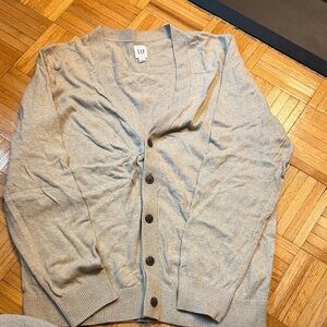 GAP Men's Light Brown Cardigan Sweater